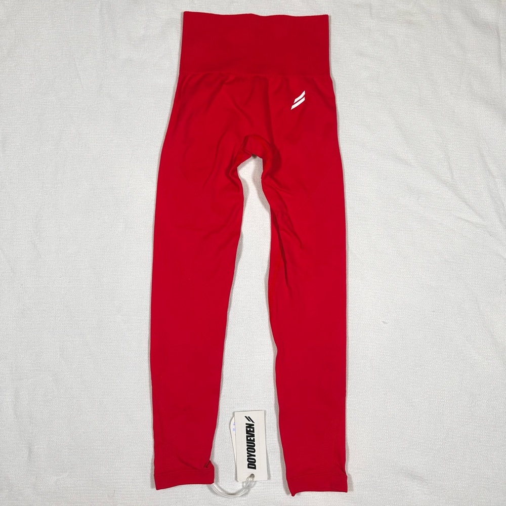 Doyoueven Hyperflex Seamless High Waisted Leggings Ruby Red NWT XS - Picture 1 of 5